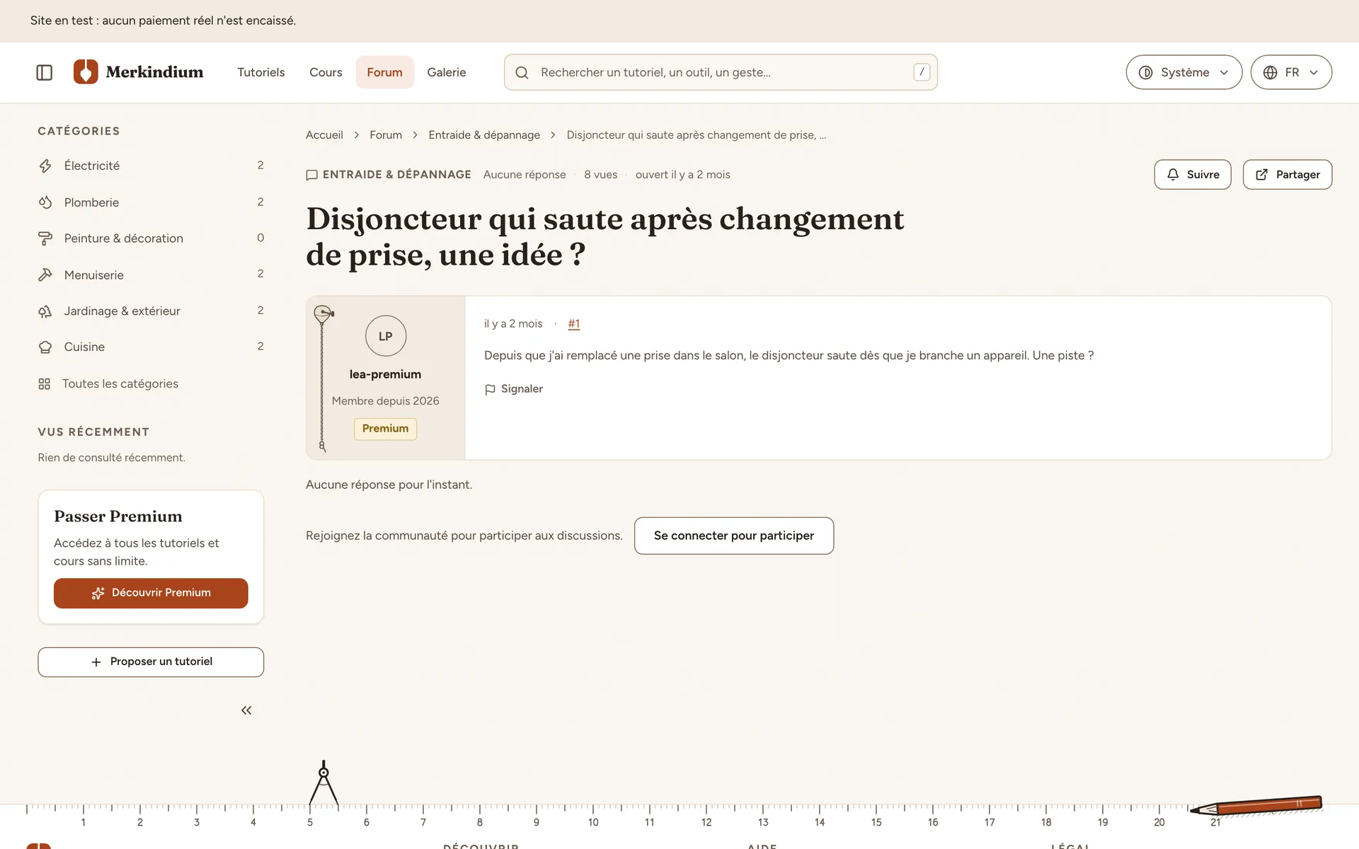 Merkindium, fil de discussion du forum