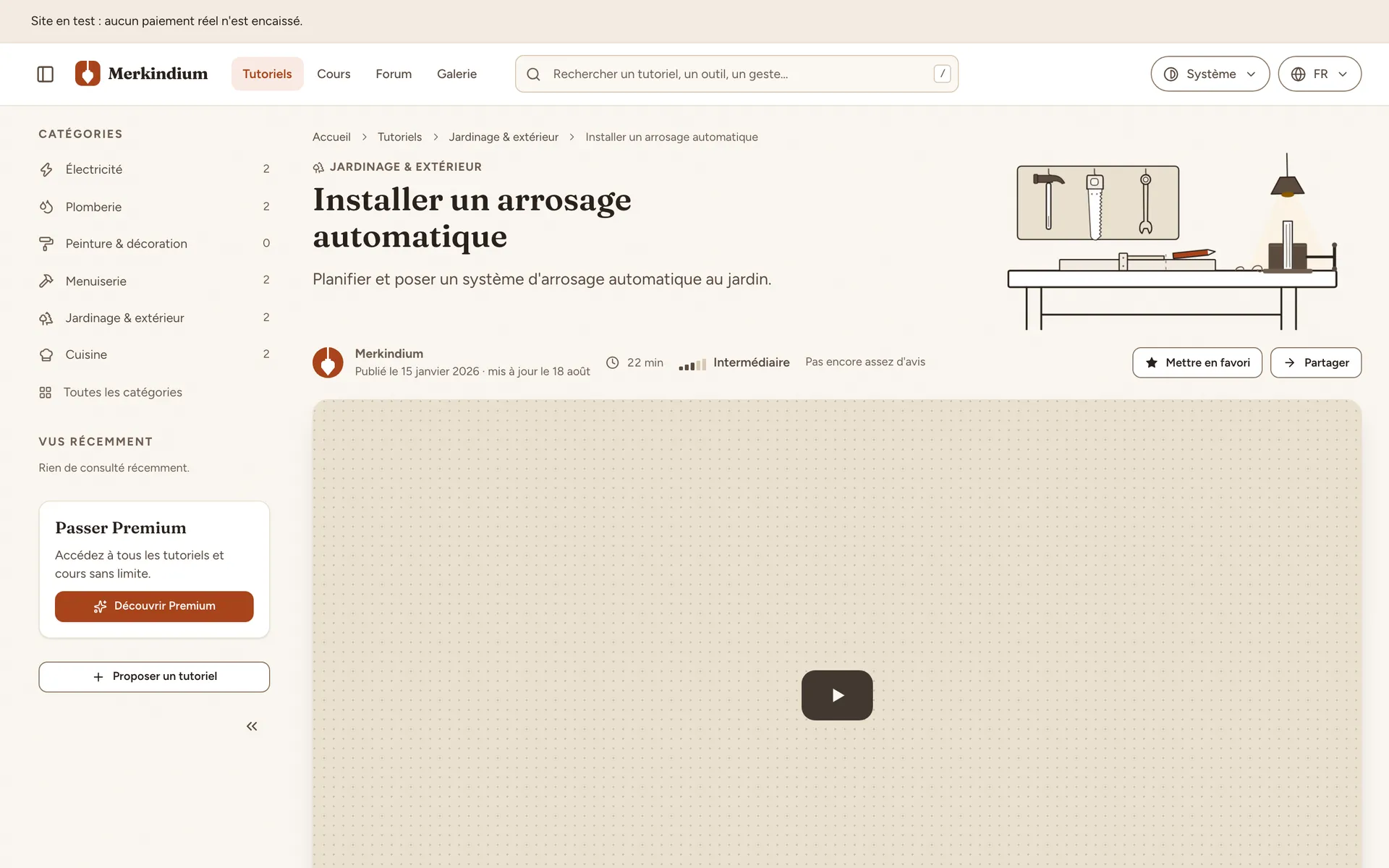 Merkindium, fiche d'un tutoriel